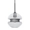 Besa Lighting Hula 8 Cord Pendant, Clear/Silver, Black Finish, 1x60W Medium base 1JT-HULA8SL-BK - alternate 1